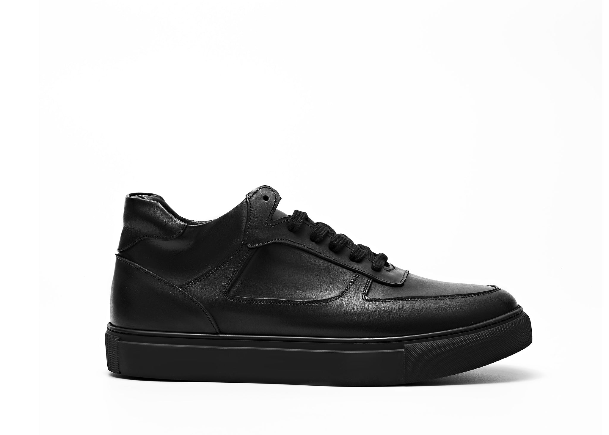 High top leather sneakers