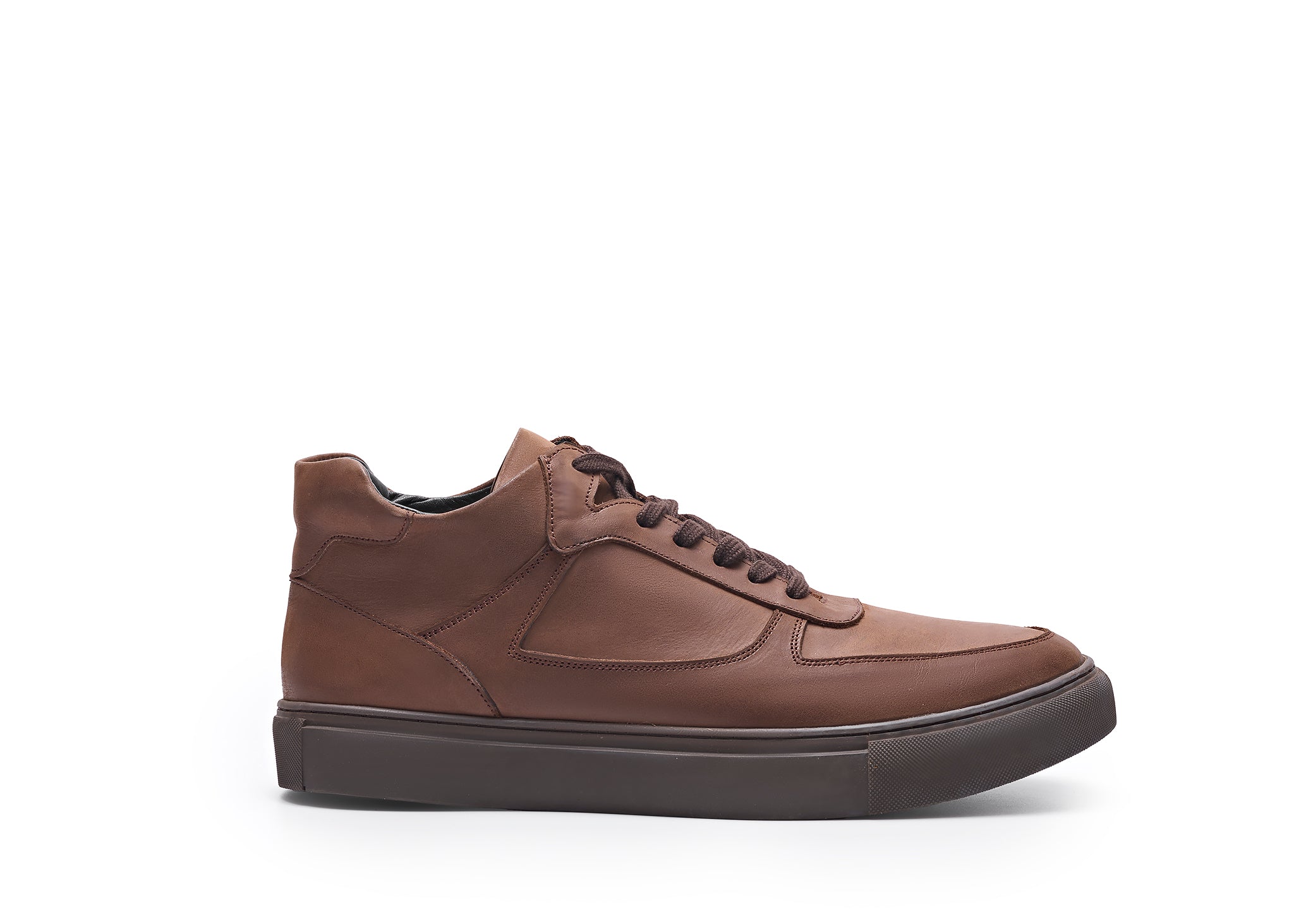 High top leather sneakers
